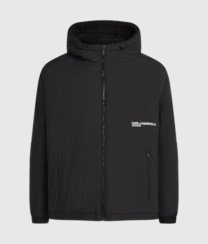 Reversible teddy puffer jacket