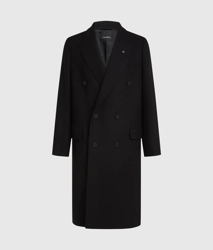 Wool-blend long coat