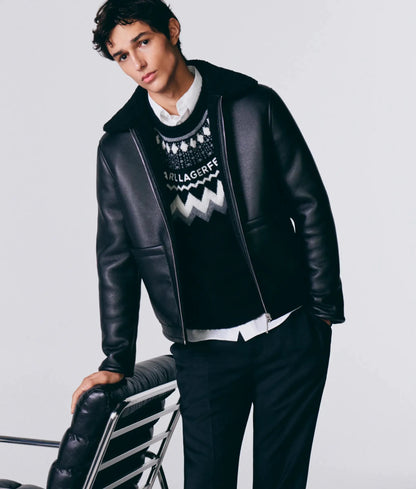 Faux-shearling reversible jacket