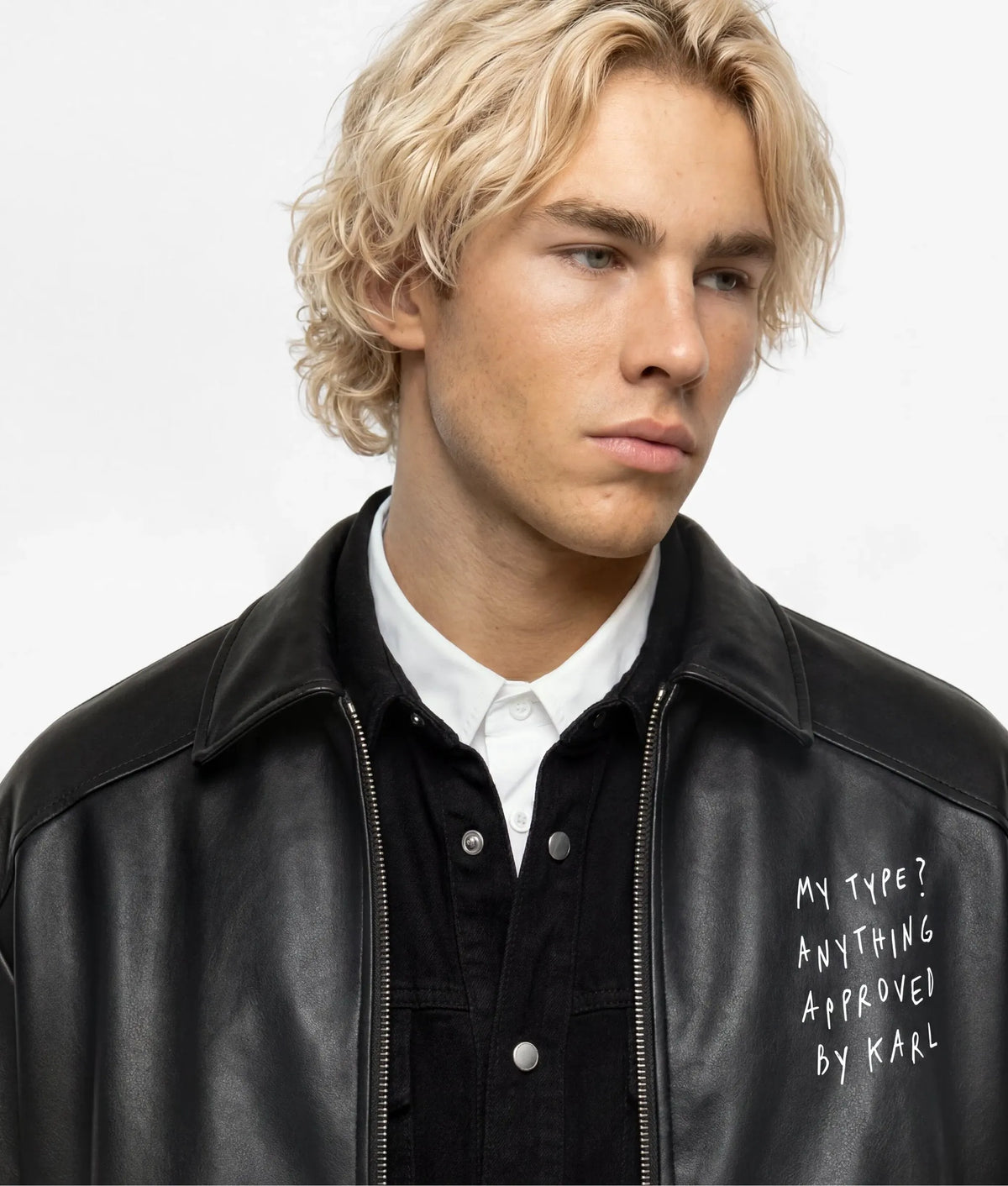KLJ X Pietro Terzini faux leather jacket