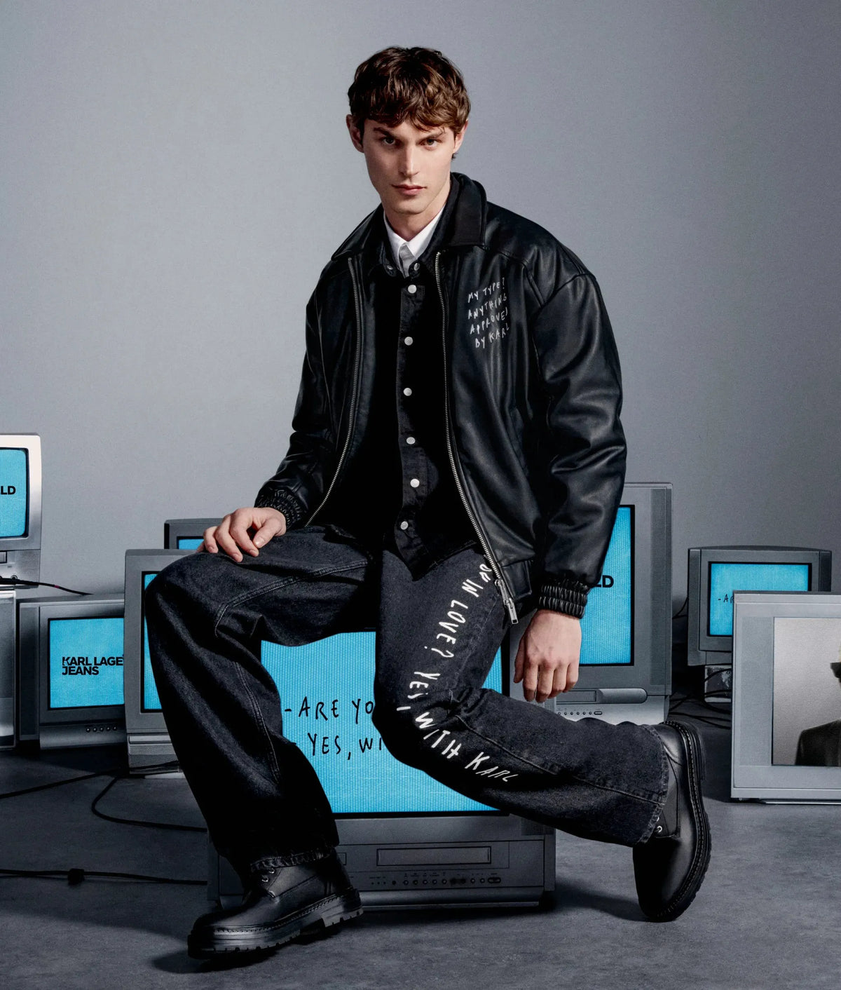KLJ X Pietro Terzini faux leather jacket