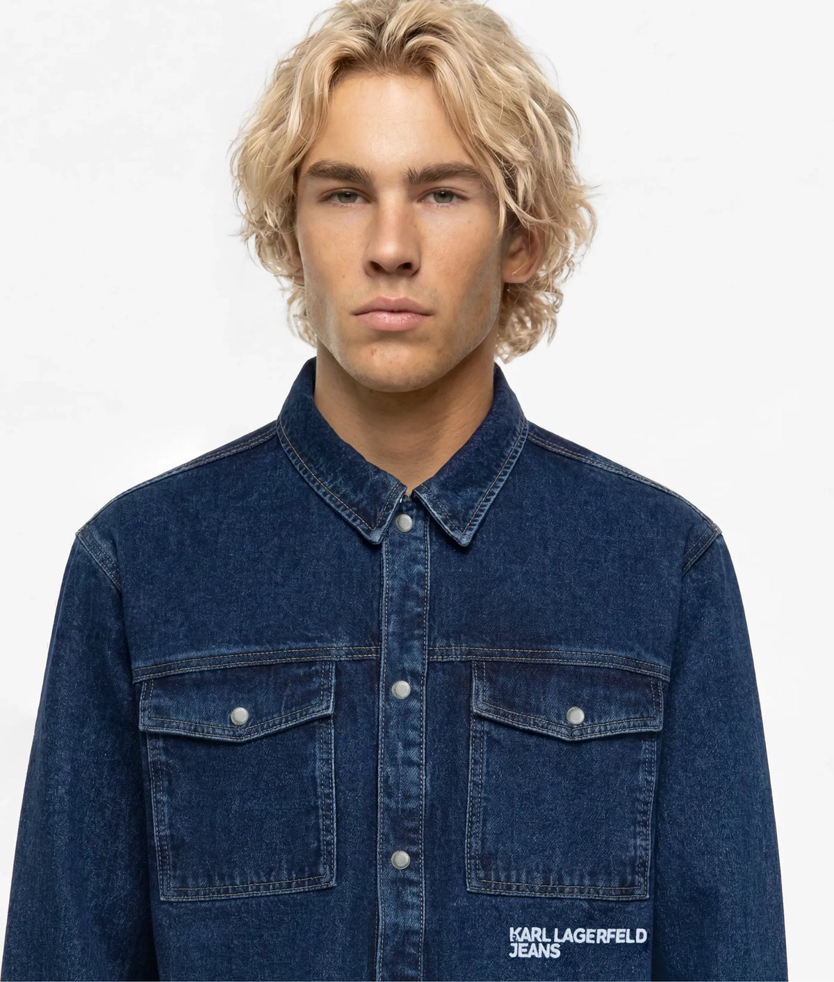 Logo denim overshirt