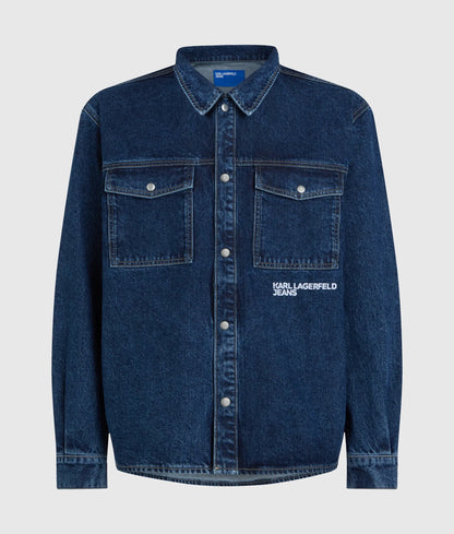 Logo denim overshirt
