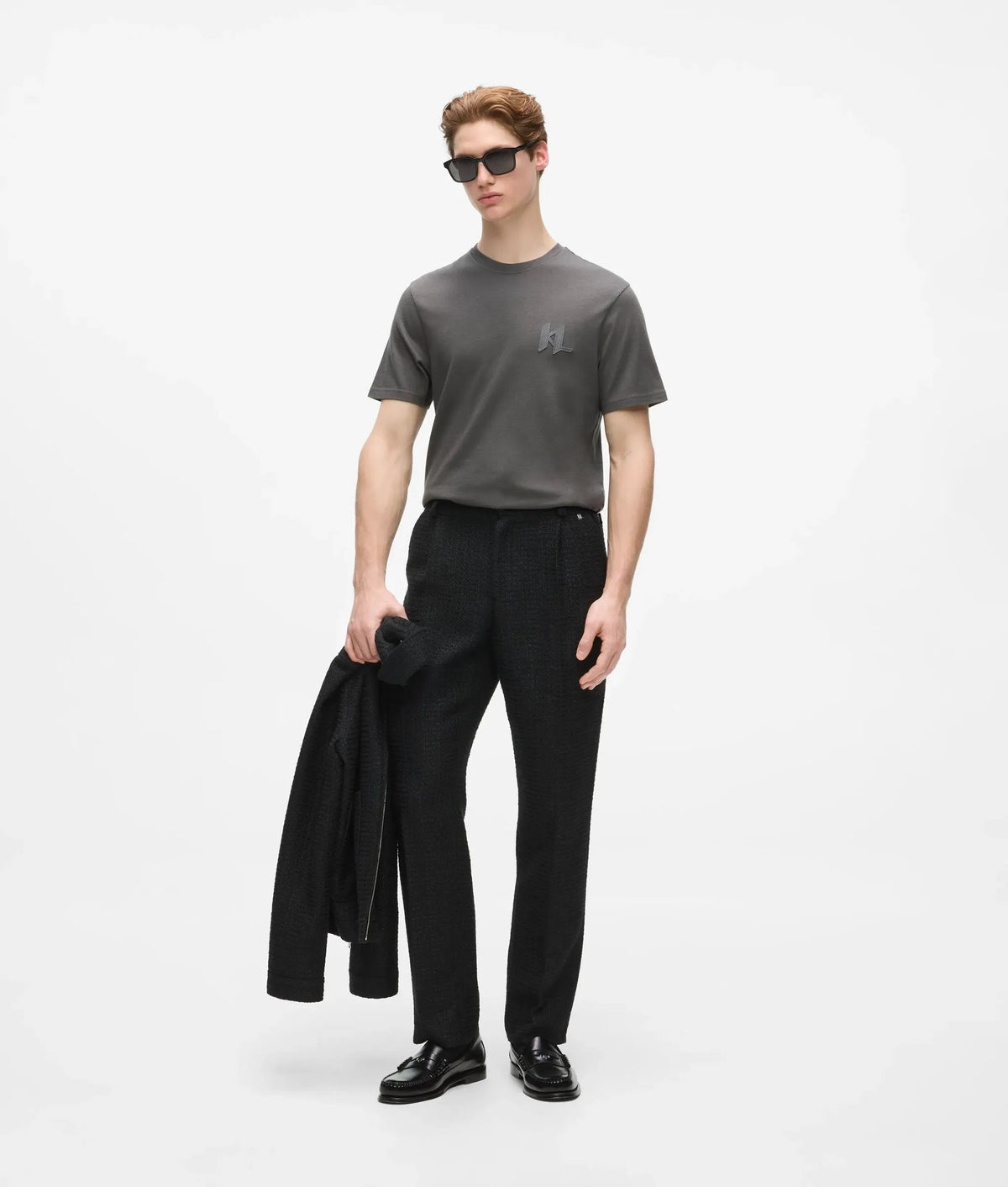 Monogram wool-blend T-shirt