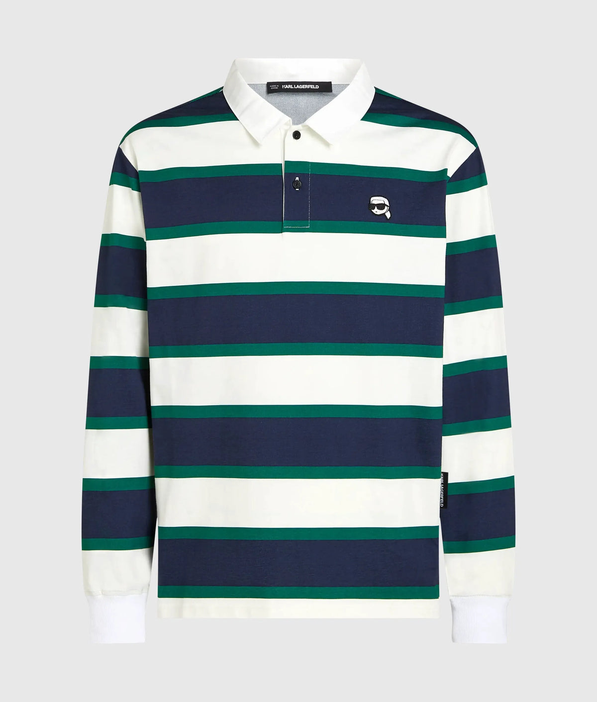 Ikon striped rugby polo shirt