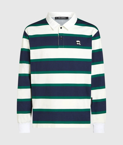 Ikon striped rugby polo shirt