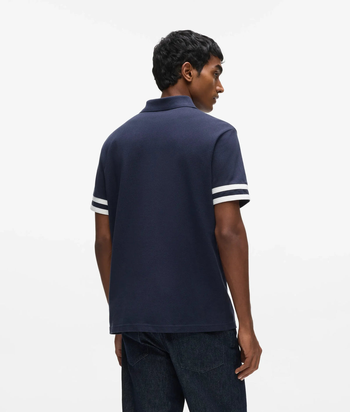 Ikon striped sleeve polo shirt