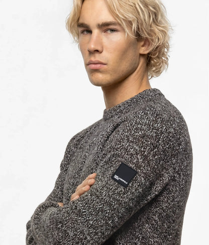 Wool-blend mélange sweater