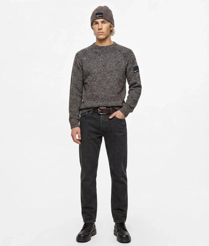 Wool-blend mélange sweater