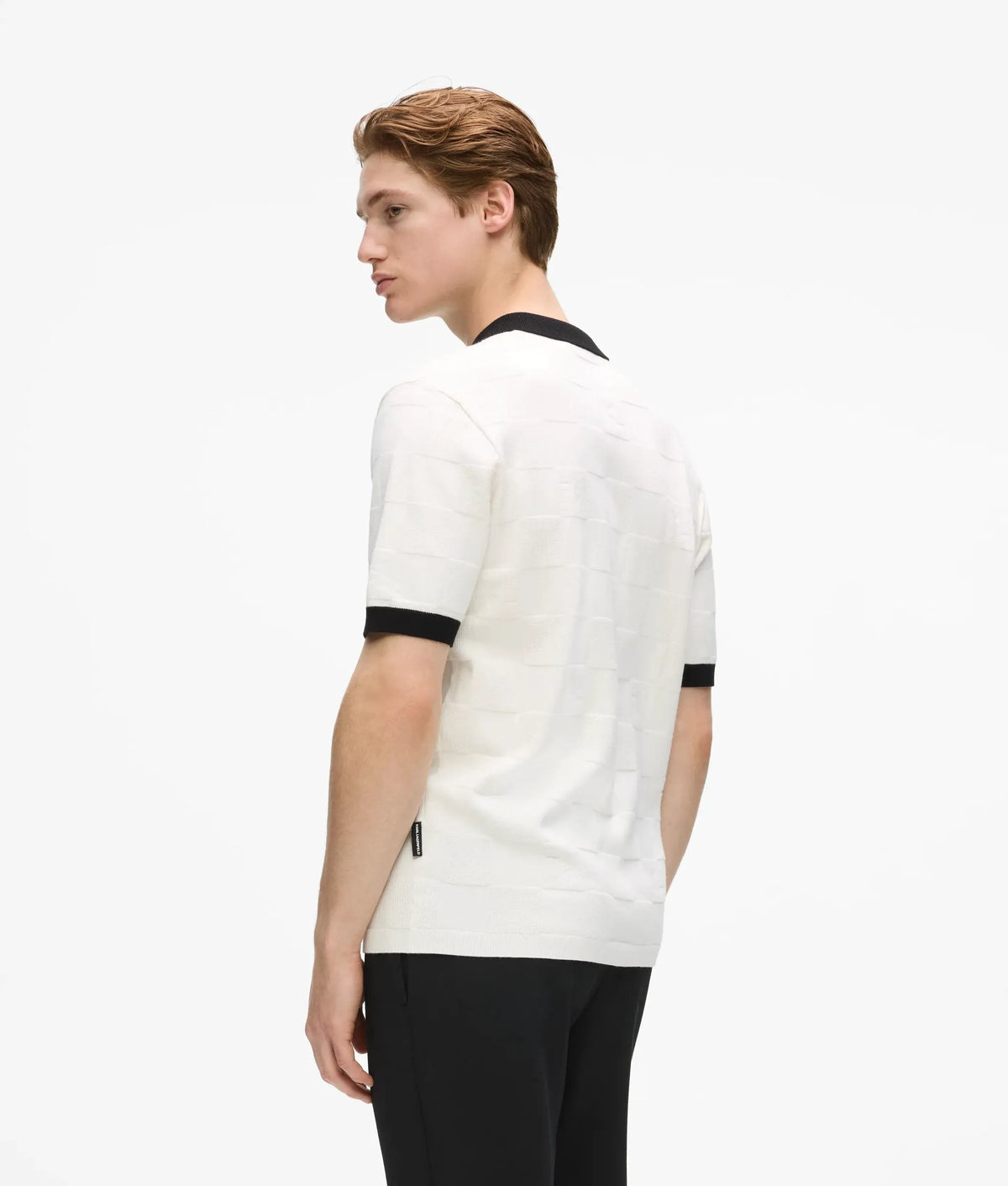 Monogram checked polo shirt