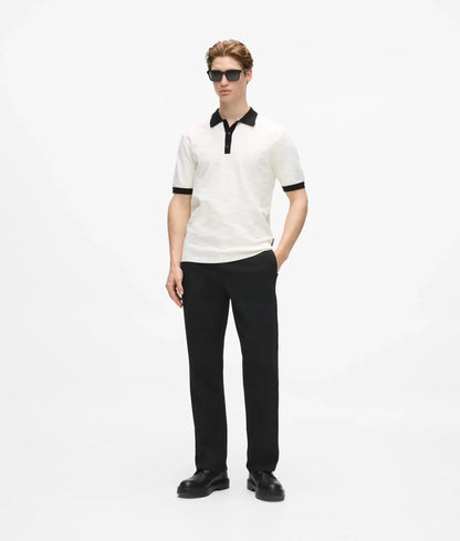 Monogram checked polo shirt