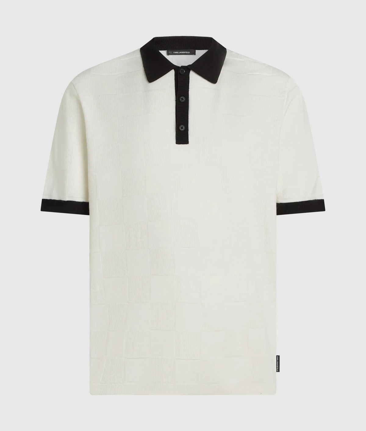 Monogram checked polo shirt