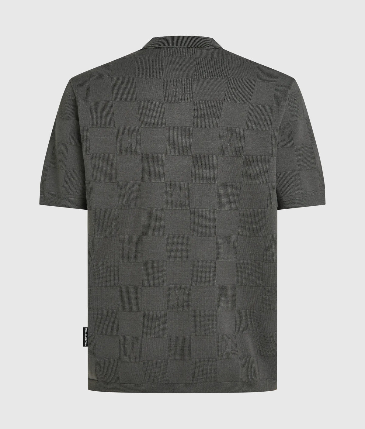 Monogram checked polo shirt