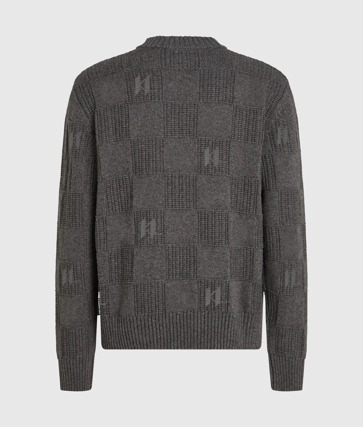 Monogram checked knitted sweater