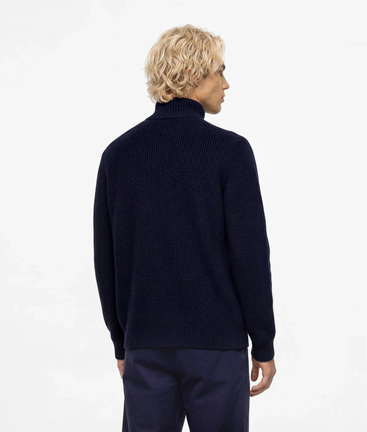 Half-zip box logo sweater