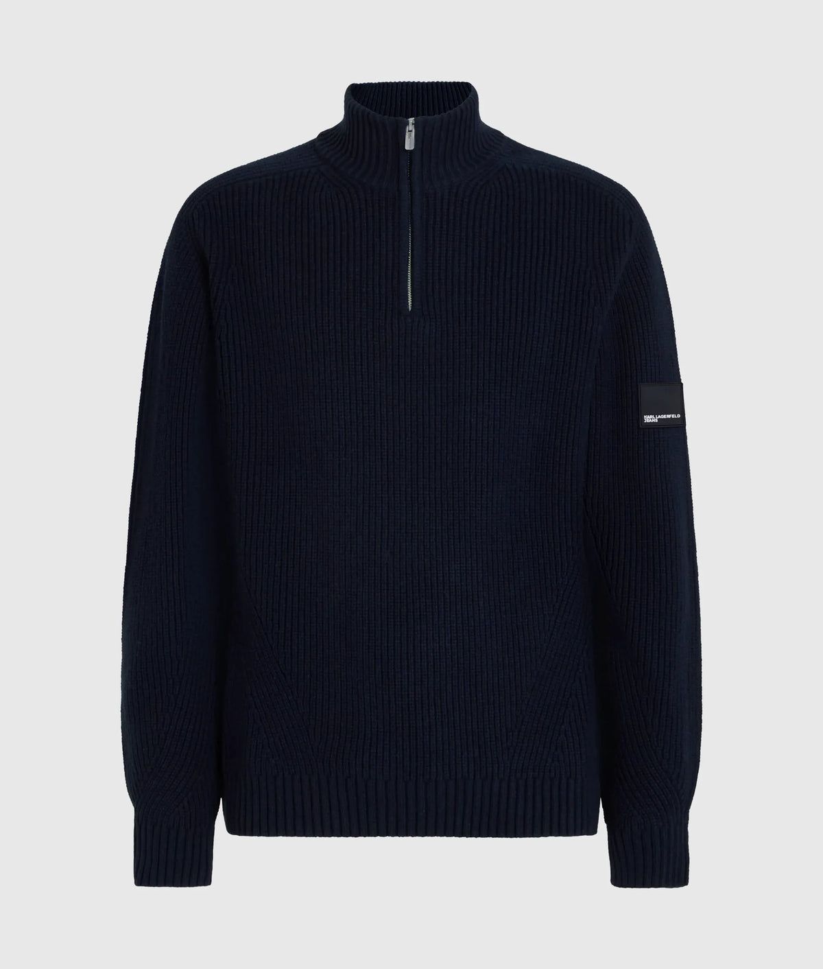 Half-zip box logo sweater