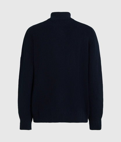 Half-zip box logo sweater