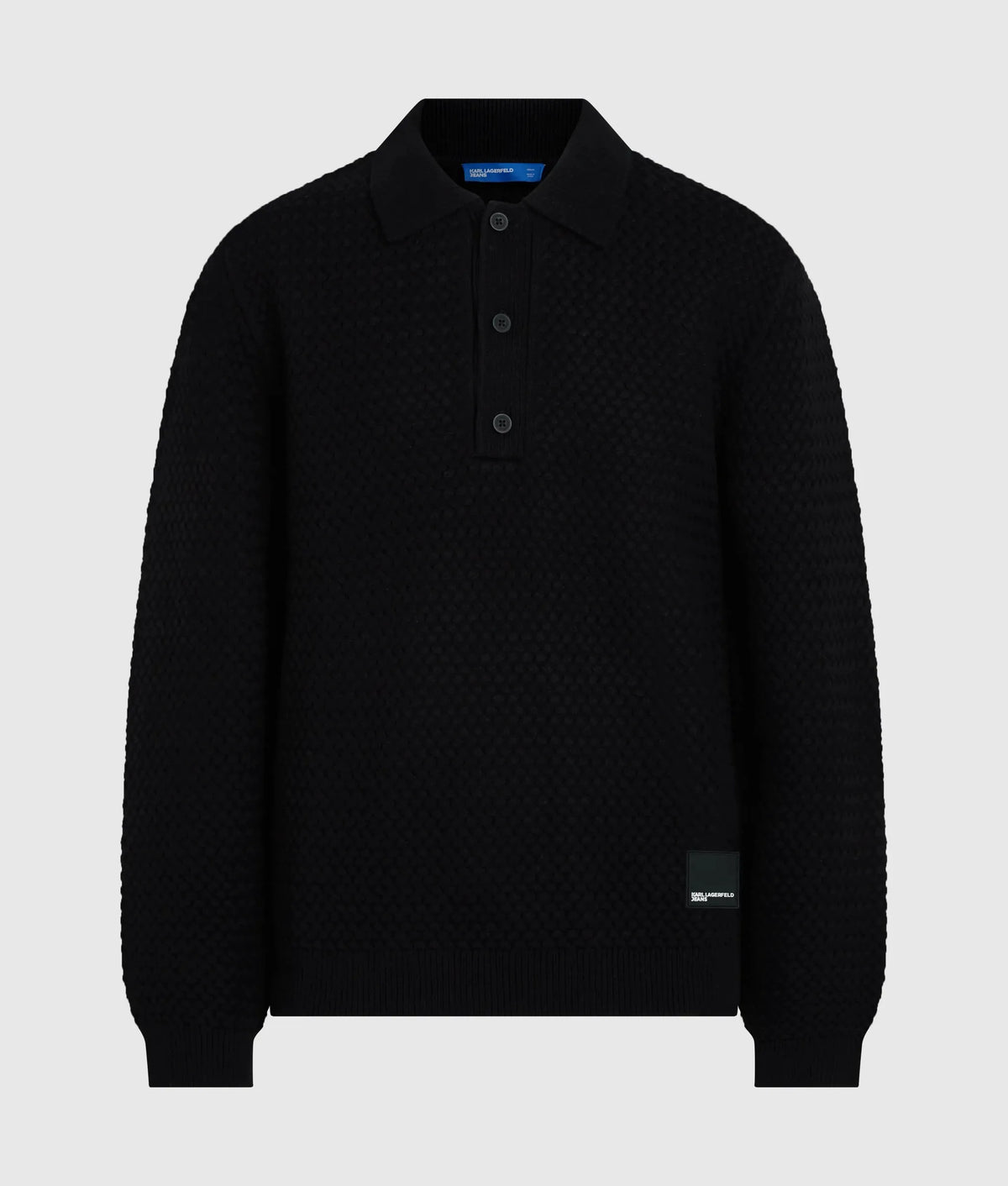 Long-sleeved knit polo