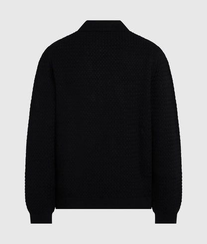 Long-sleeved knit polo
