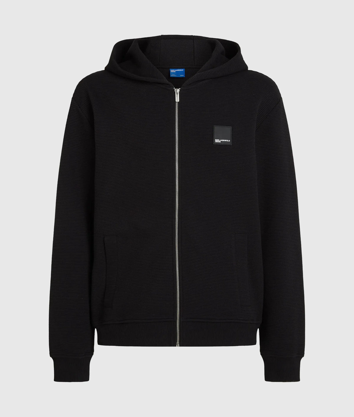 Waffle zip-up hoodie