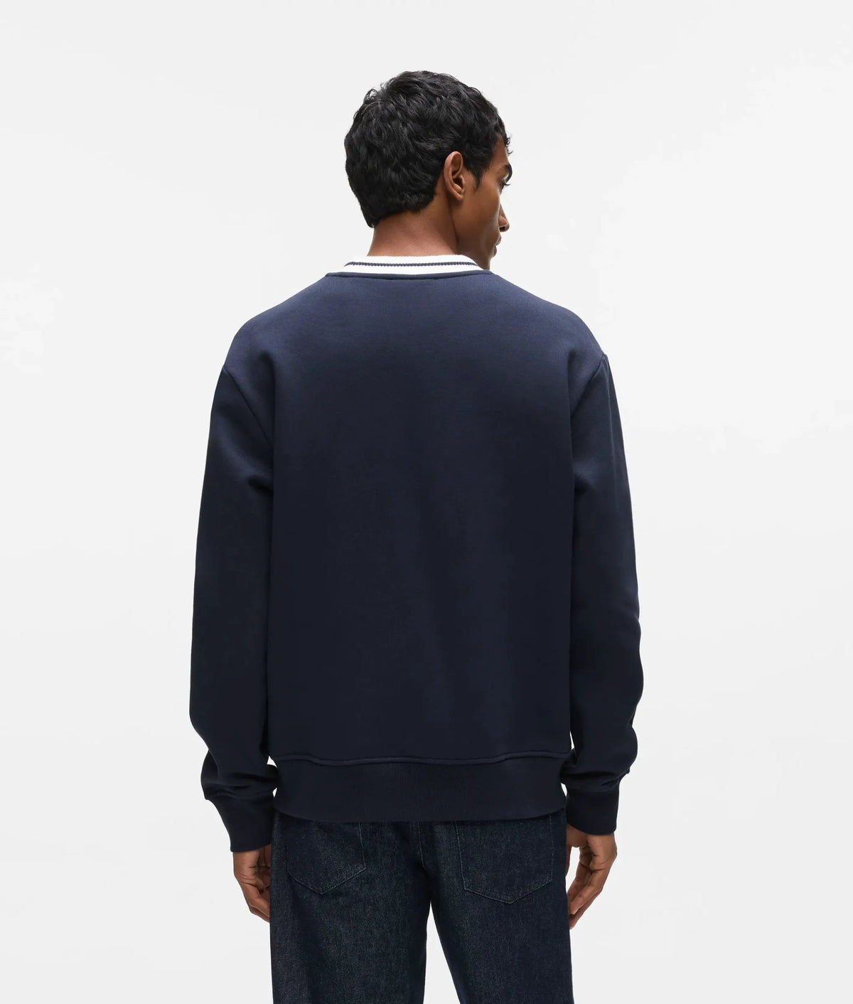 Ikon striped neck sweatshirt