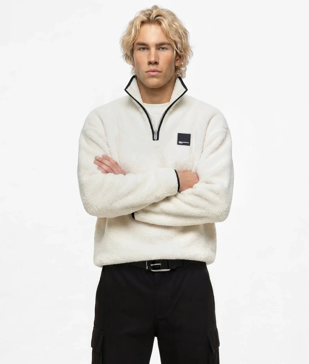 Half-zip fleece sweatshirt