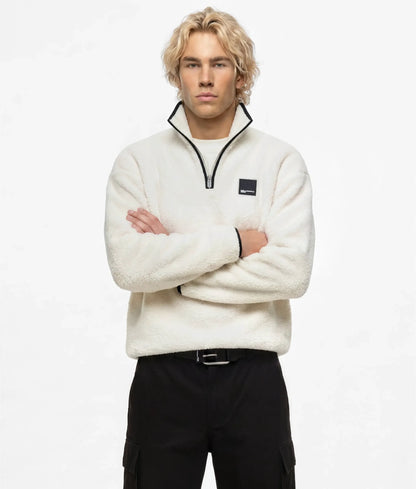 Half-zip fleece sweatshirt