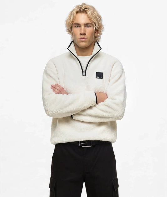 Half-zip fleece sweatshirt