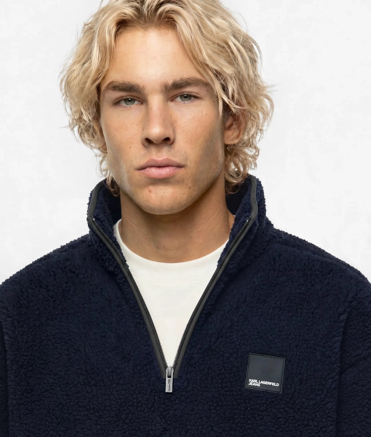 Half-zip fleece sweatshirt