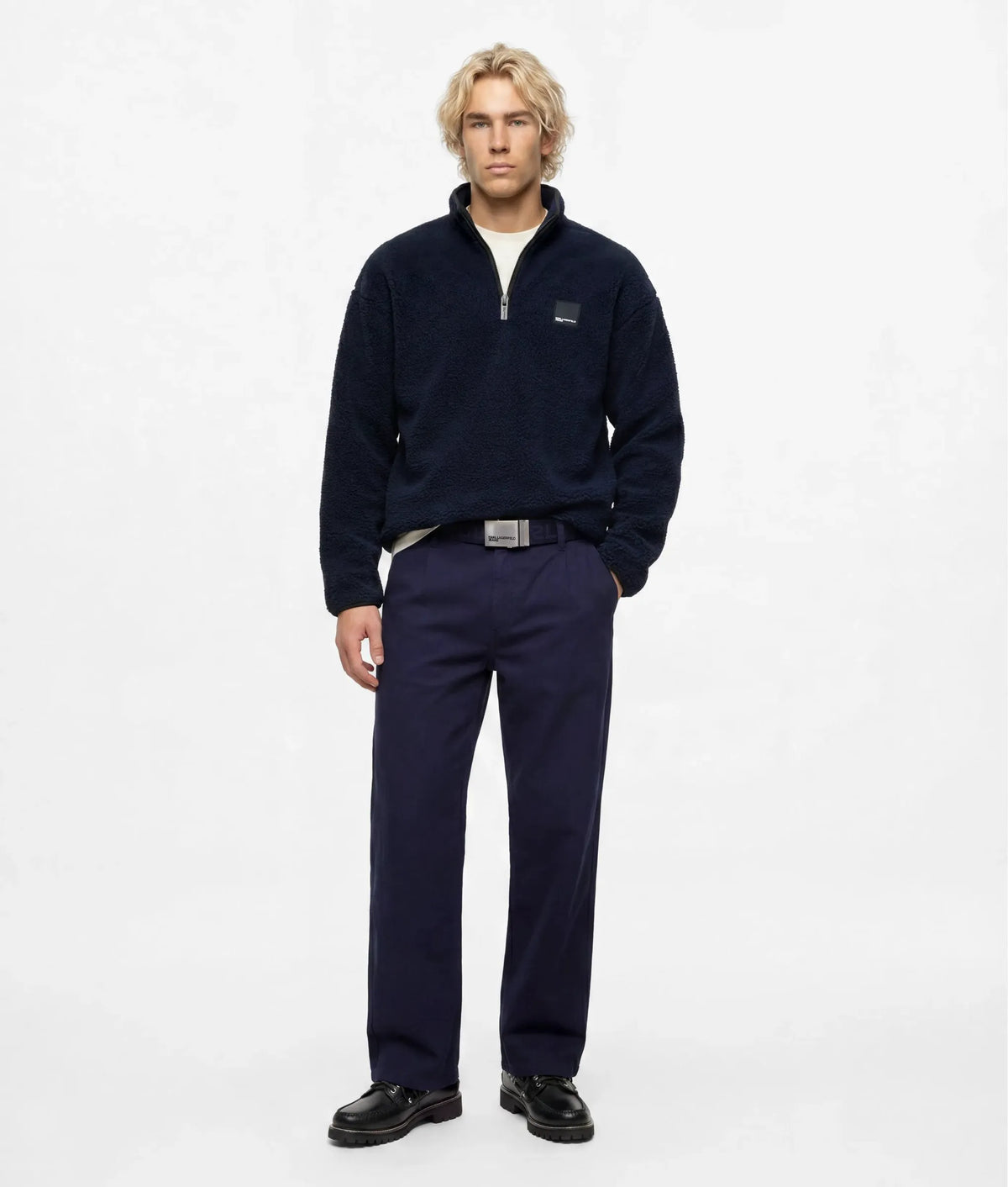 Half-zip fleece sweatshirt