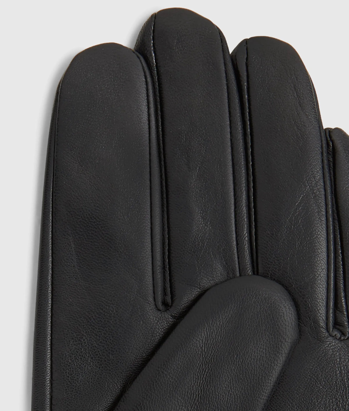 K logo leather gloves