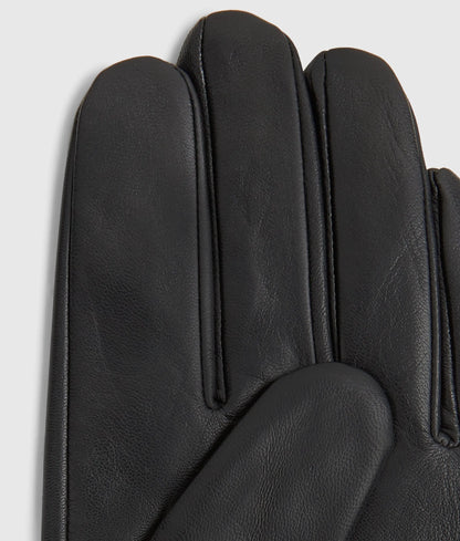 K logo leather gloves