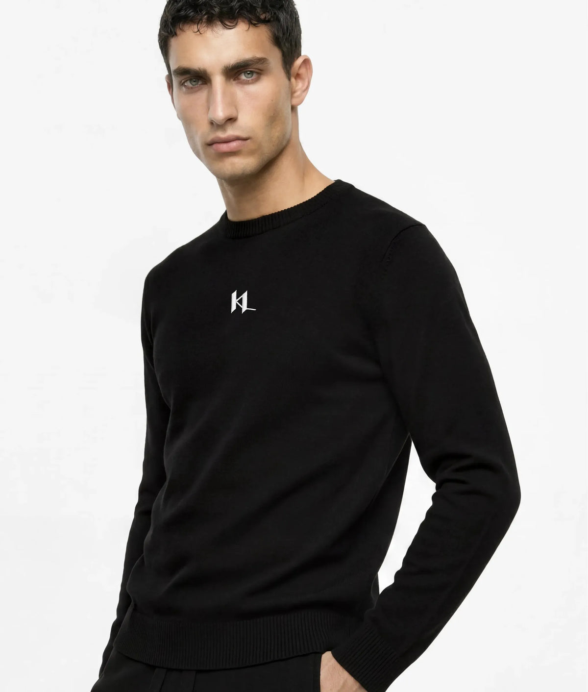 Monogram cashmere blend loungewear sweater