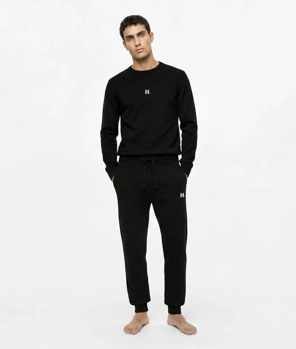 Monogram cashmere blend loungewear sweater