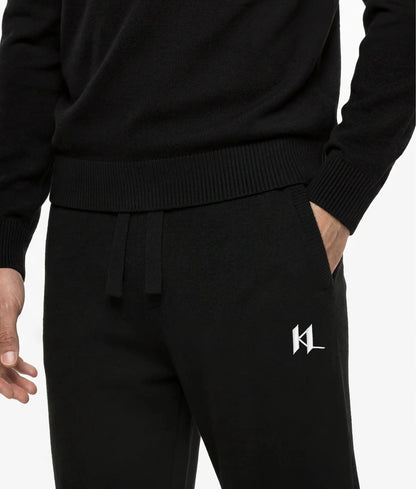 Monogram cashmere blend loungewear pants