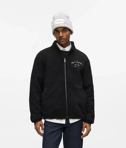 Loungewear zip-up fleece jacket