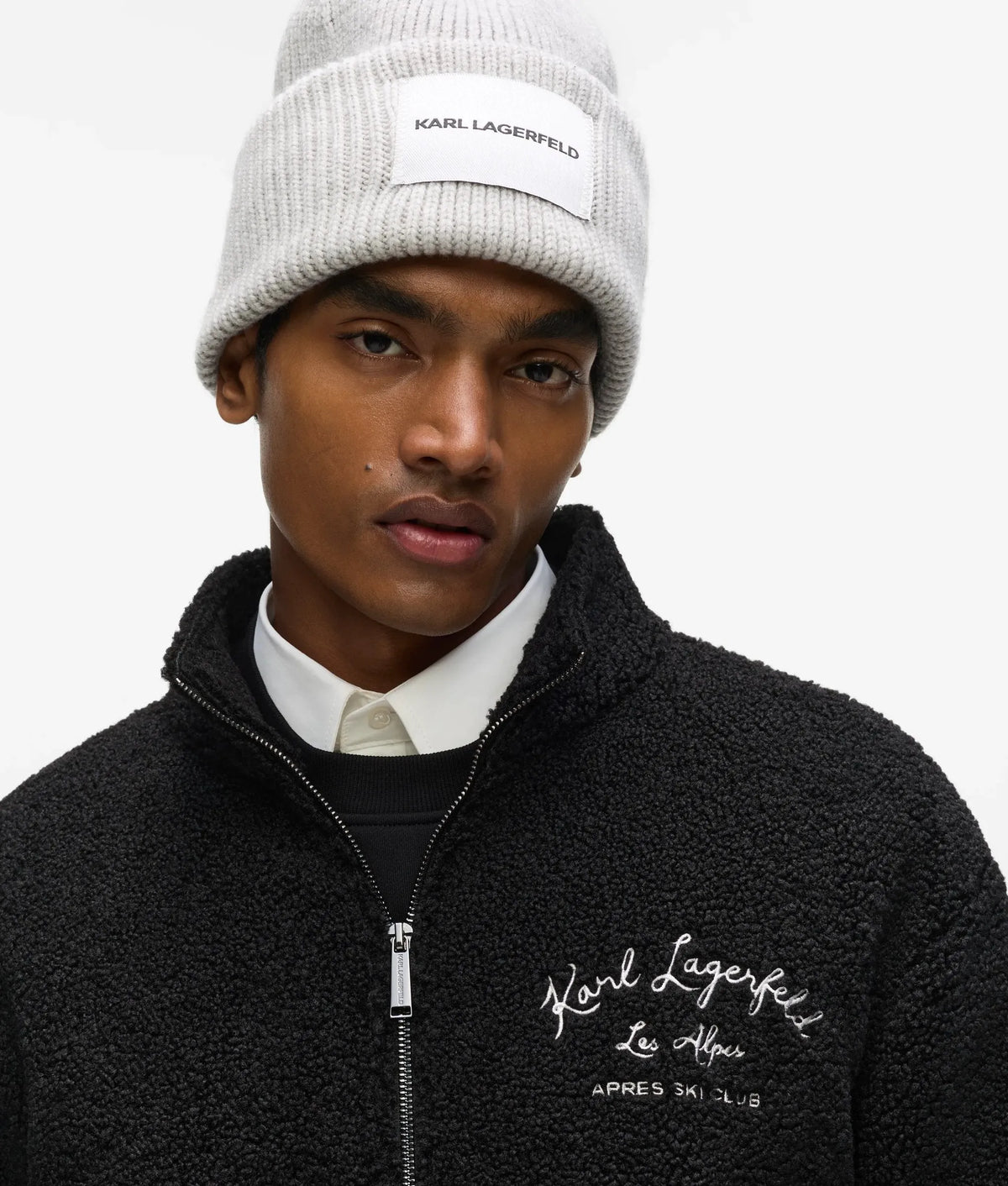 Loungewear zip-up fleece jacket