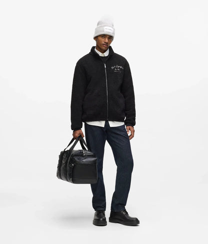 Loungewear zip-up fleece jacket