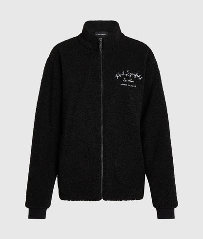 Loungewear zip-up fleece jacket