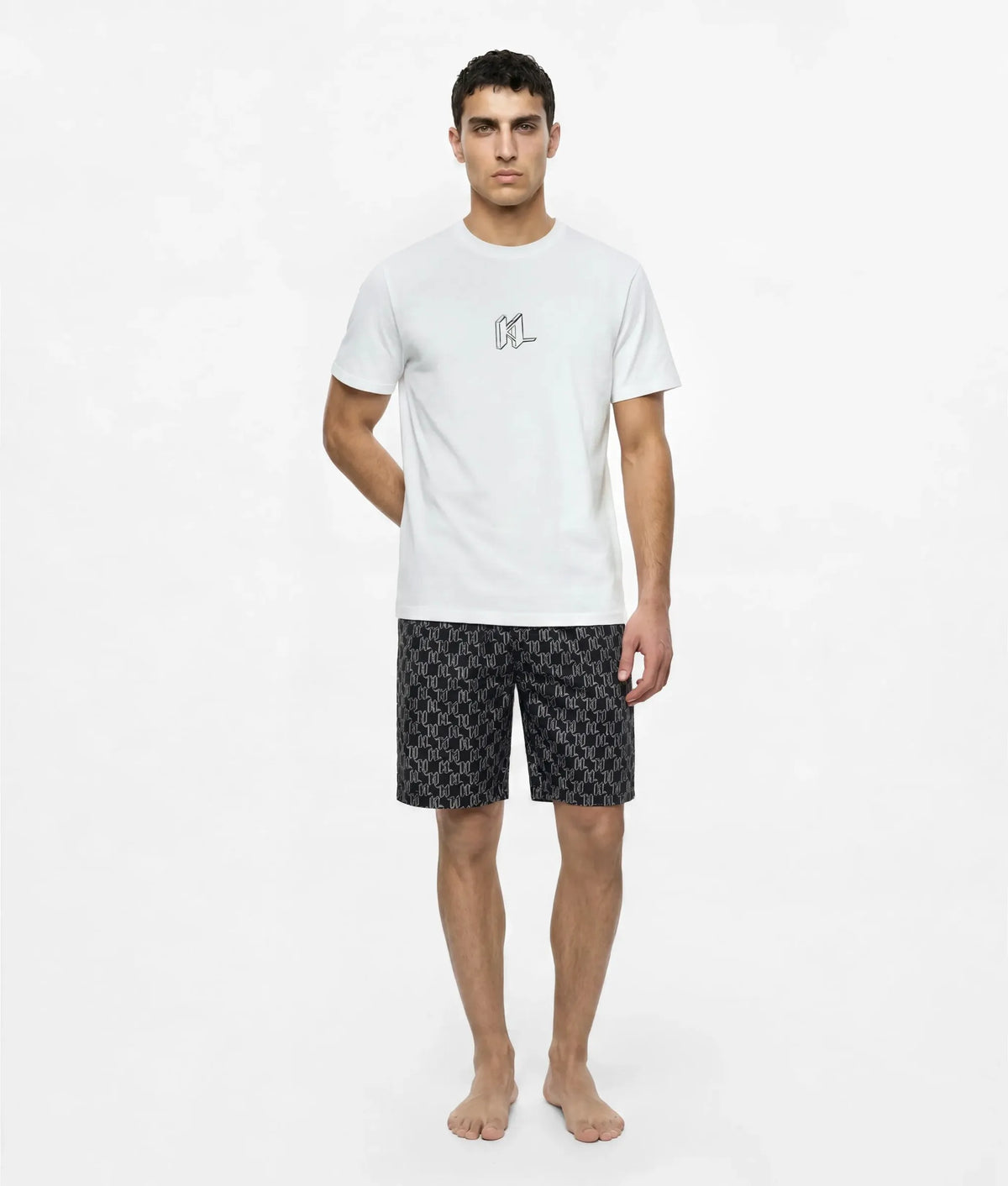 Monogram pajama shorts