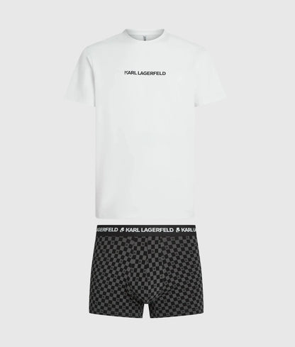 Logo pajama T-shirt and trunks gift set