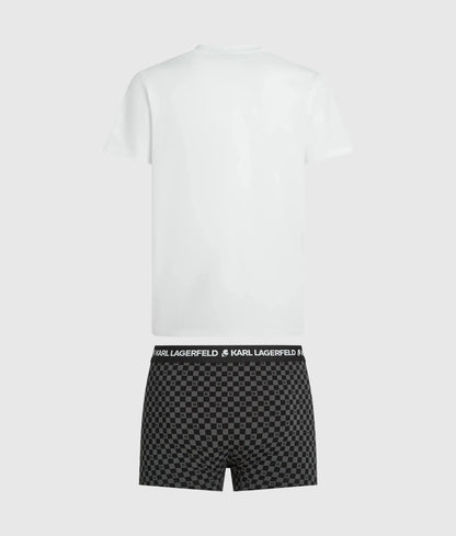 Logo pajama T-shirt and trunks gift set