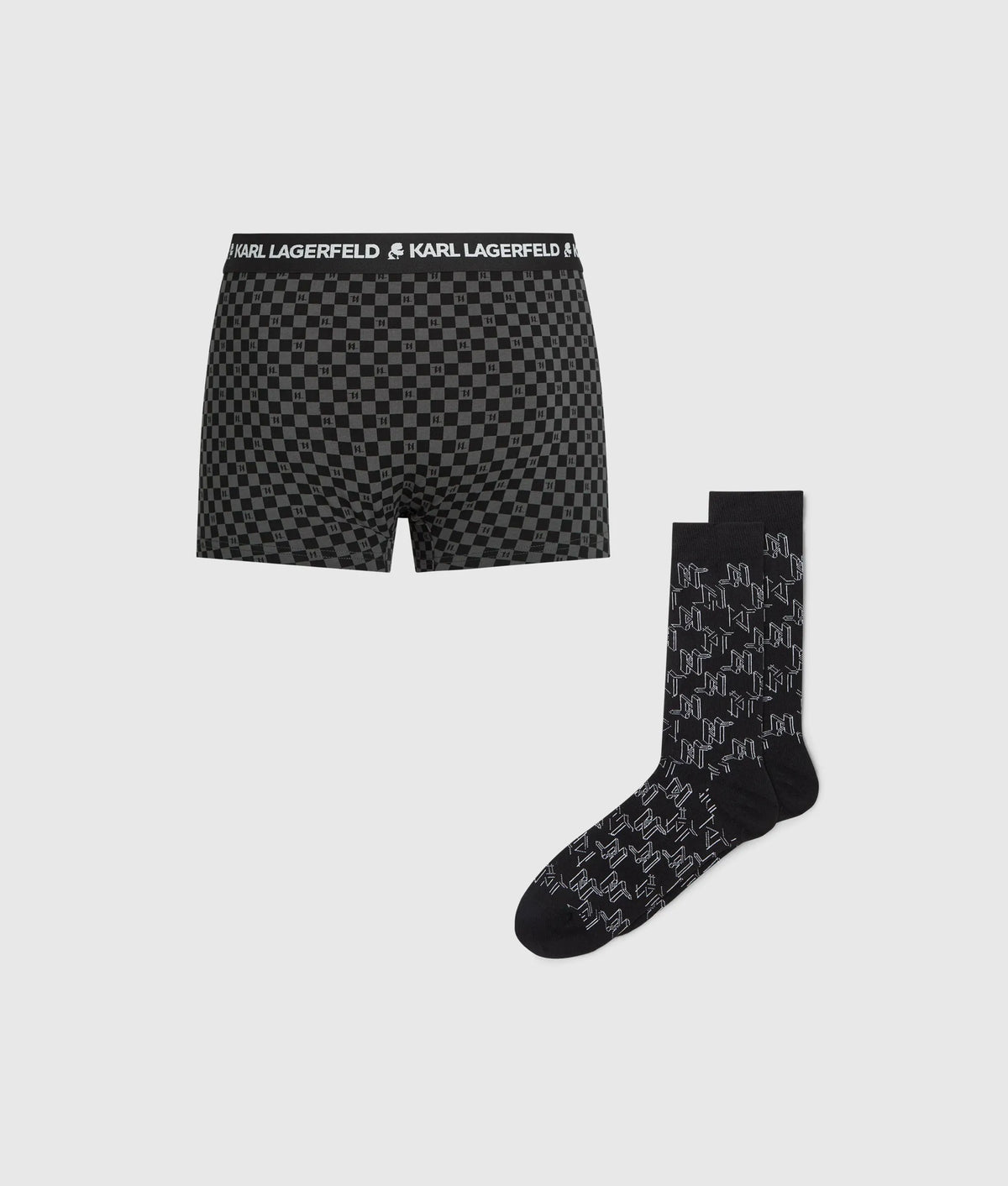 Monogram trunks and socks gift set