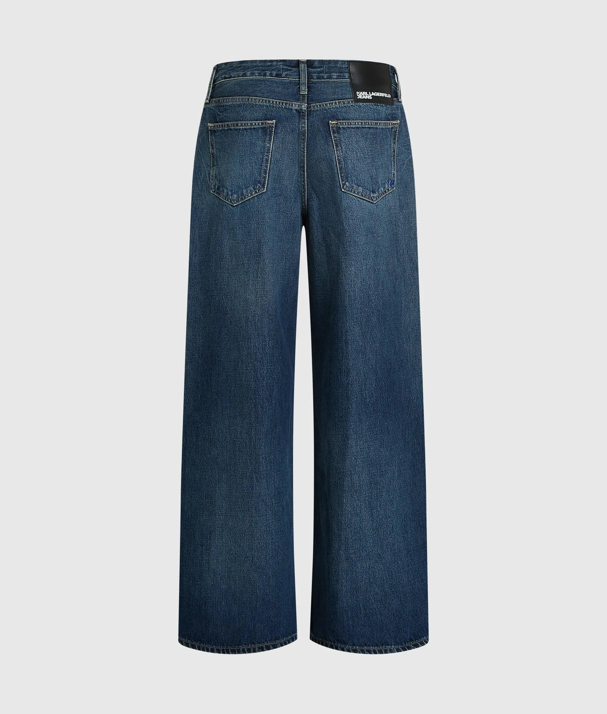 Washed low-rise wide-leg jeans