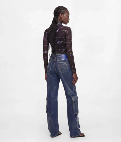 Utility mid-rise relaxed jeans