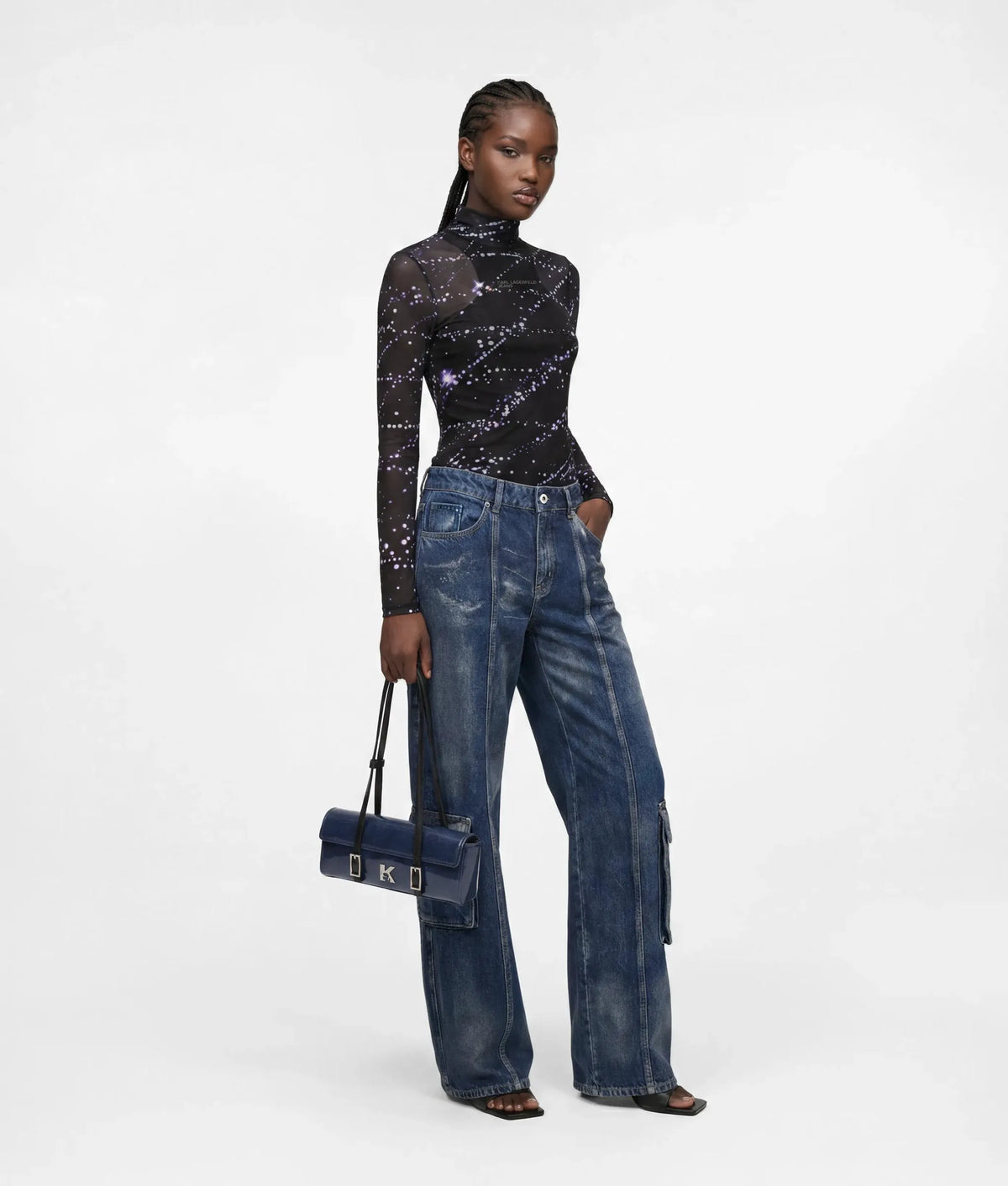 Utility mid-rise relaxed jeans