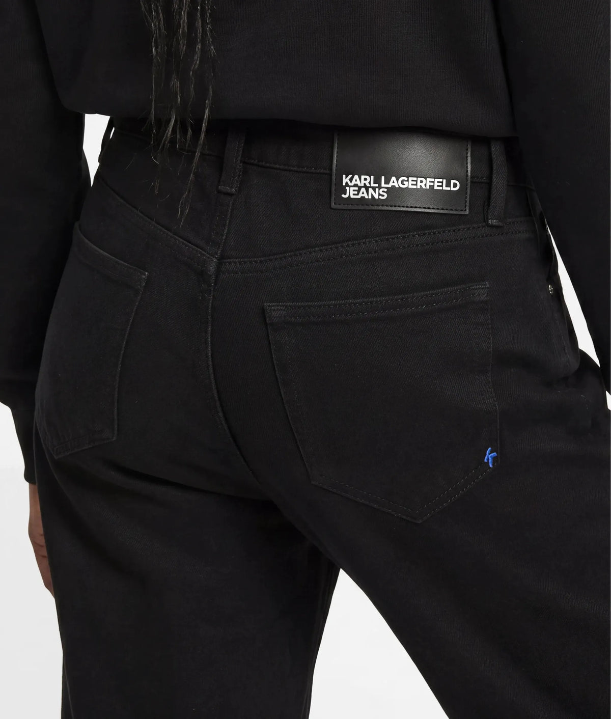 Coated high-rise straight jeans