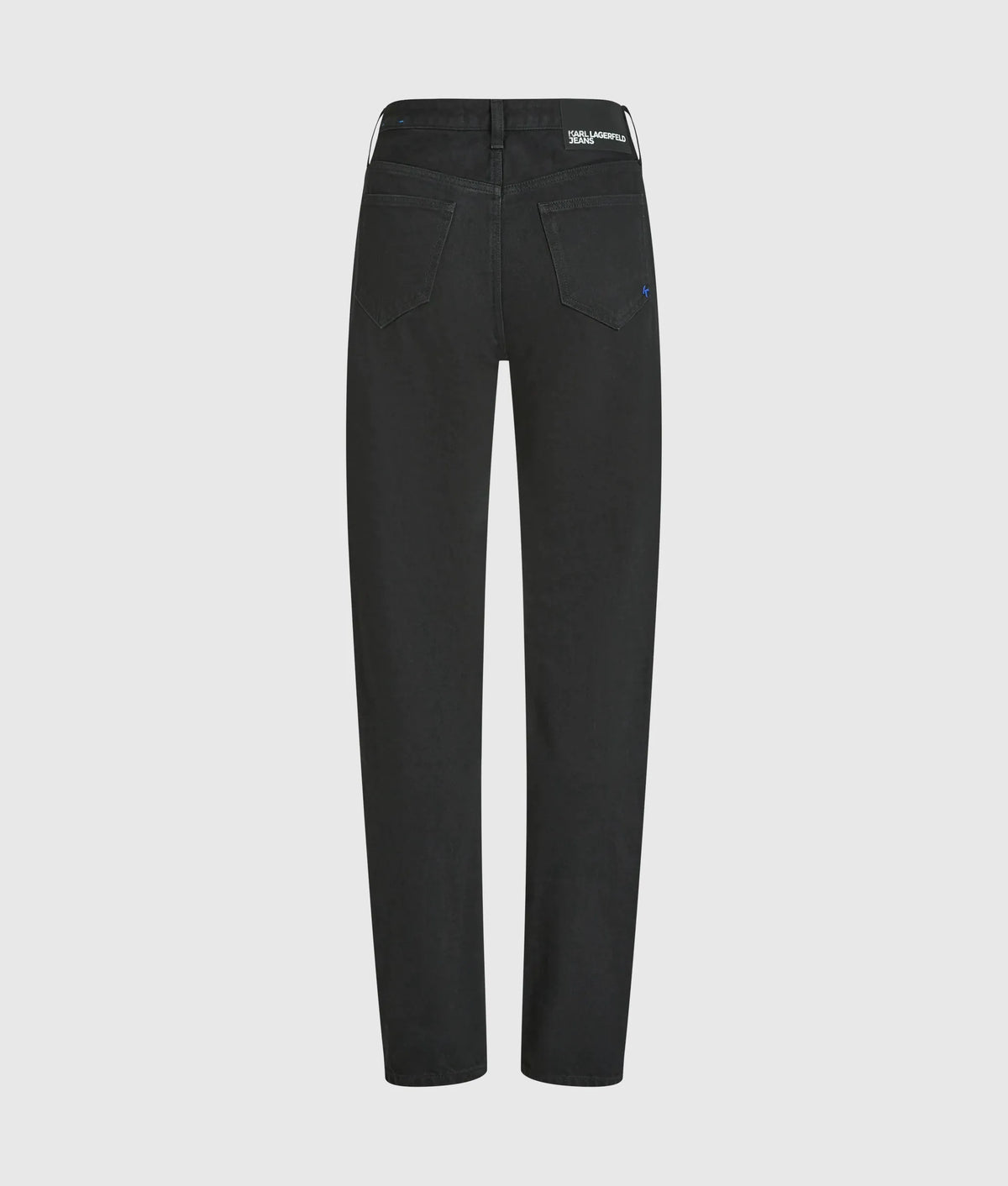 Coated high-rise straight jeans