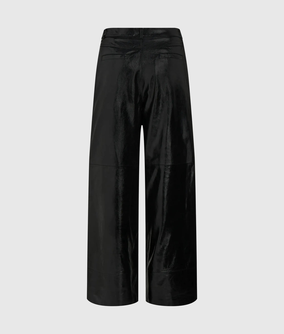 Wide-leg leather pants