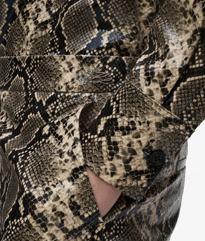 Faux-python flared pants